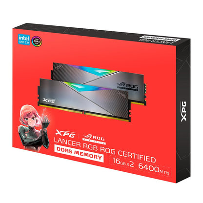 XPG DDR5 32GB (16X2) 6600 MHZ LANCER RGB ROG WITH RGB