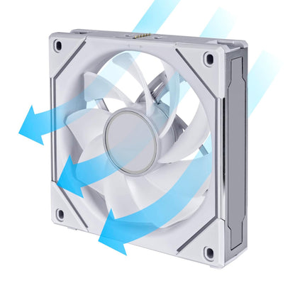 LIAN LI UNI FAN SL-INF REVERSE BLADE 120 INFINITY MIRROR 120MM ARGB SINGLE PACK CASE FAN, WHITE- G99.12RSLIN1W.IN