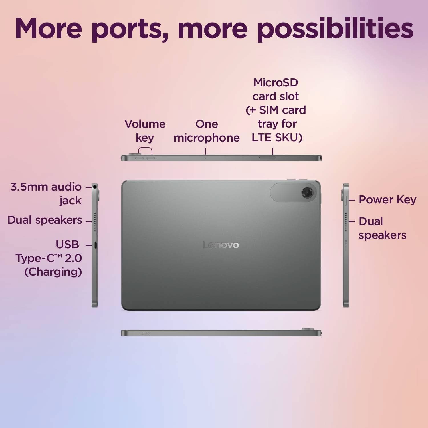 Lenovo MediaTek Helio G85 Octa Core, 4GB Ram, 64GB Storage, WIFI, 10.1 INCH ZAEH0033IN