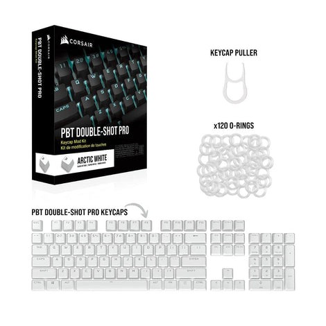 CORSAIR PBT Double Shot Pro Keycap Mod Kit (Arctic White)