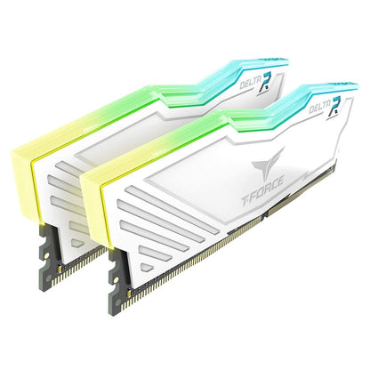 TEAMGROUP T-FORCE DELTA RGB 32GB (16GBX2) DDR4 3600MHZ DESKTOP RAM (WHITE)