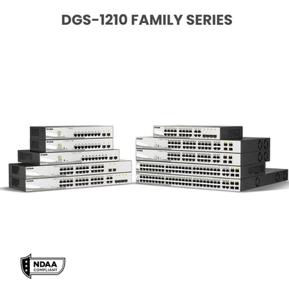 DLINK BUSINESS DGS-1210-10 10-PORT GIGABIT WEB SMART SWITCH INCLUDING 2 GIGABIT SFP PORTS