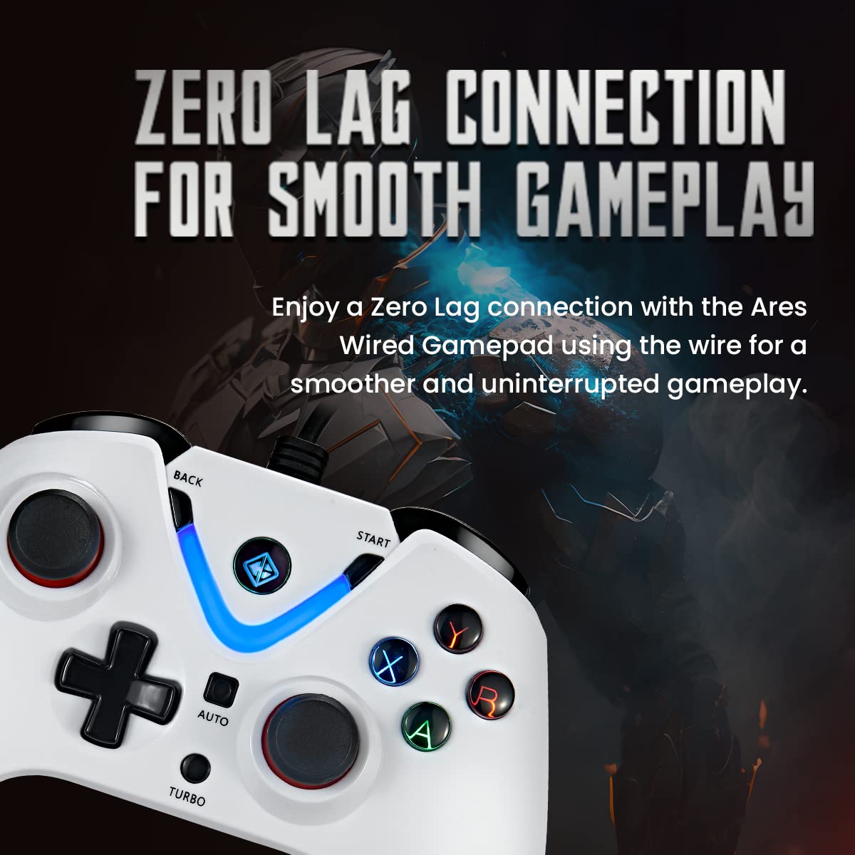 COSMIC BYTE ARES WIRED (WHITE) GAMEPAD