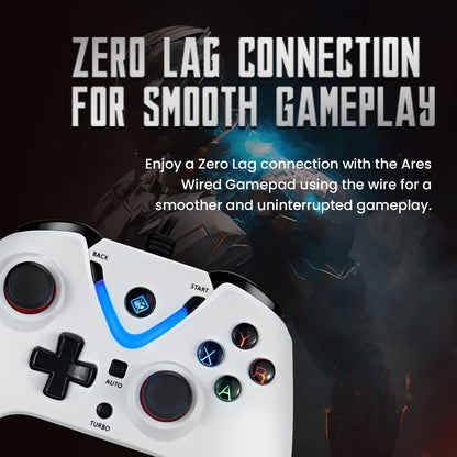 COSMIC BYTE ARES WIRED (WHITE) GAMEPAD