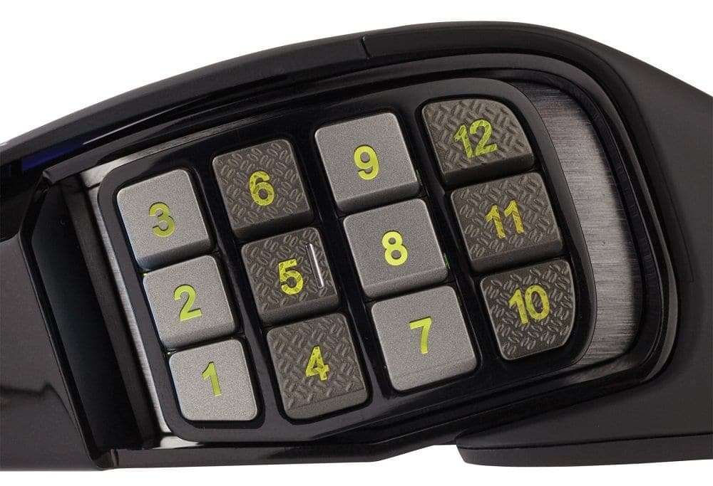 CORSAIR Scimitar Pro Wired Ergonomic RGB Gaming Mouse ( CH-9304011-NA ) ( 16000DPI / 17 Macro Buttons ) ( Yellow )