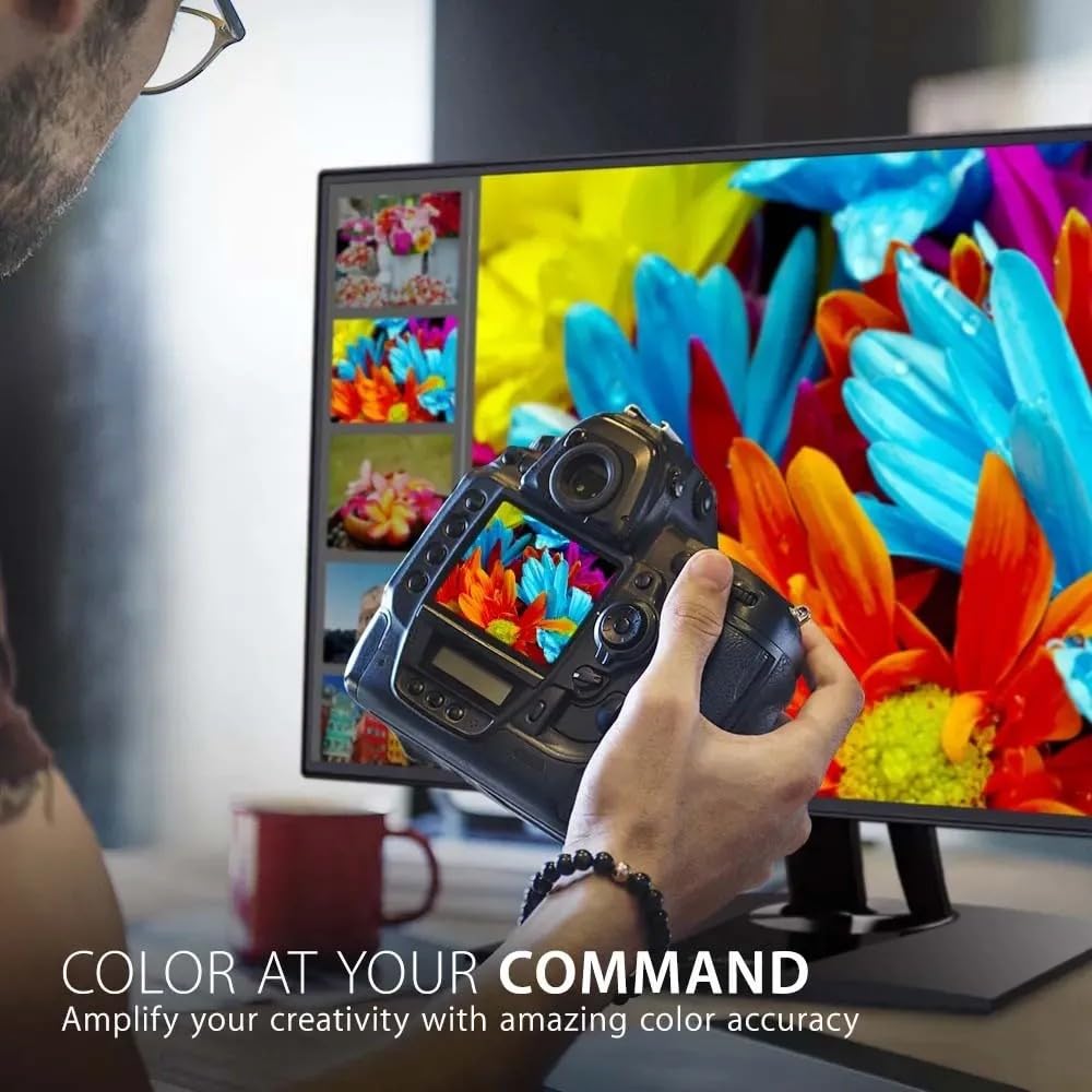 VIEWSONIC 68.58 CM (27") COLORPRO PROFESSIONAL 2K QHD IPS MONITOR FOR PHOTOGRAPHY, GRAPHIC DESIGN, DELTA-E,100% SRGB, ADVANCE ERGONOMICS, TYPE-C 65W CHARGE BACK, HDMI, DP, 113% SRGB -VP2768A