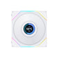 LIAN LI UNI FAN TL LCD ARGB WHITE 120MM CABINET FAN (TRIPLE PACK)