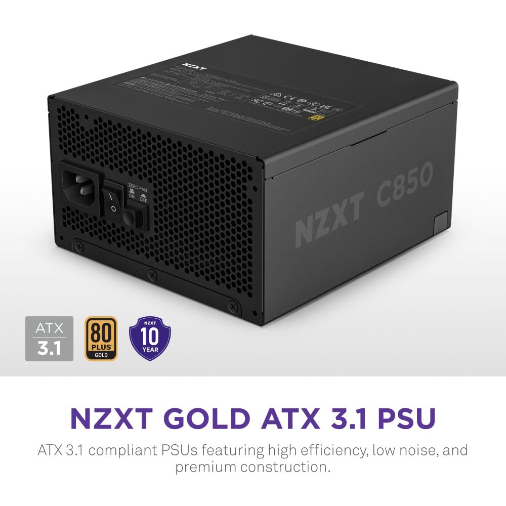 NZXT C1000 1000 WATT 80 PLUS GOLD ATX 3.1 POWER SUPPLY PA-0G2BB-UK