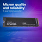 CRUCIAL P510 2TB PCIE GEN5 NVME 2280 M.2 SSD CT2000P510SSD8