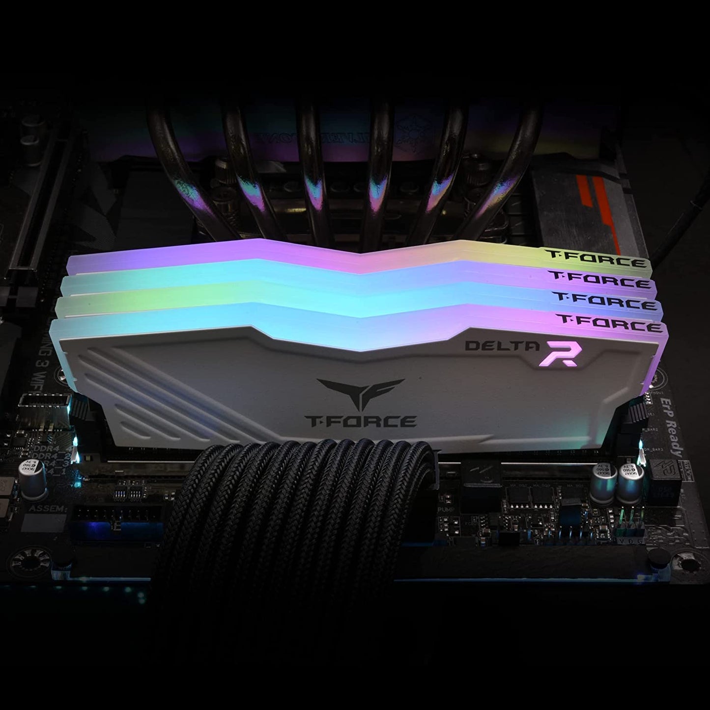 TEAMGROUP T-FORCE DELTA RGB 16GB (16GBX1) DDR4 3200MHZ WHITE DESKTOP RAM