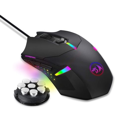 REDRAGON M601 RGB Blacklit Wired Ambidextrous Gaming Mouse ( M601 ) ( 7200DPI / 6 Macro Button ) ( Black )