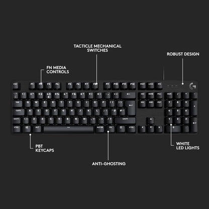LOGITECH G413 SE FULL-SIZE MECHANICAL GAMING WIRED KEYBOARD