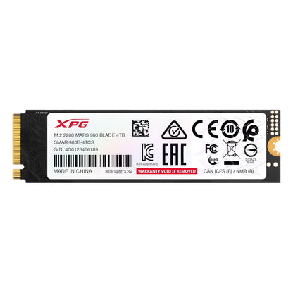 ADATA XPG Mars 980 Blade 1TB PCIe Gen5 x4 Up to 14000MB/s 3D NAND M.2 2280 Solid State Drive (SMAR-980B-1TCS)