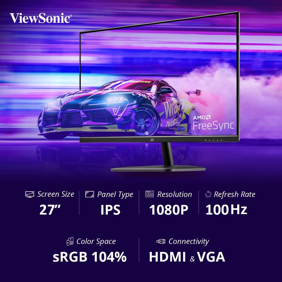 VIEWSONIC VA2732-H 27-INCH (68.58CM) FHD 100HZ IPS MONITOR