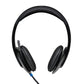 LOGITECH H540 STEREO WIRED ON EAR HEADPHONES WITH MIC WITH NOISE-CANCELLING USB