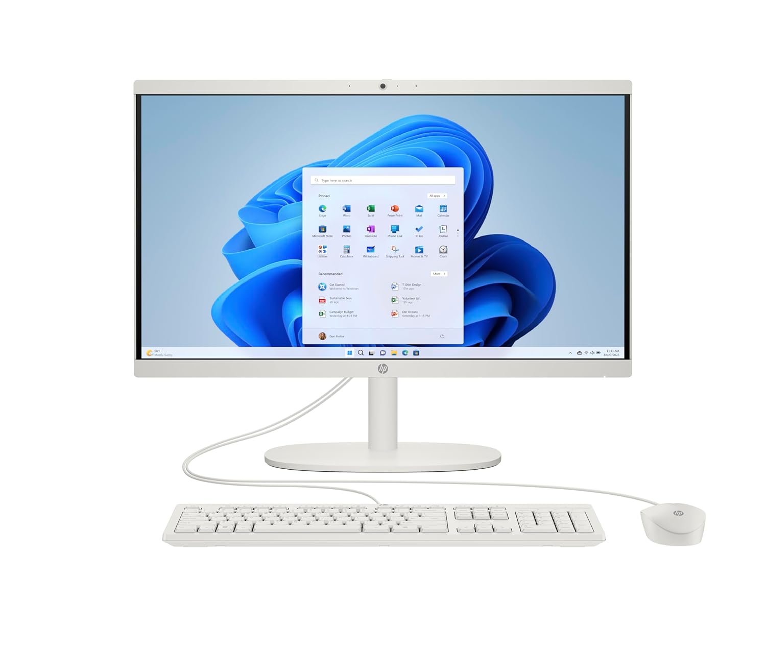 AIO HP 22 DG0153IN [N100- INTEL/8GB/512GB SSD/WIN11 HOME+MSO/22.0 INCH/INTEGRATED GRAPHICS /1 YEAR(S)//WHITE]
