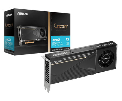 ASRock Radeon AI PRO R9700 Creator 32GB Professional Graphics Card