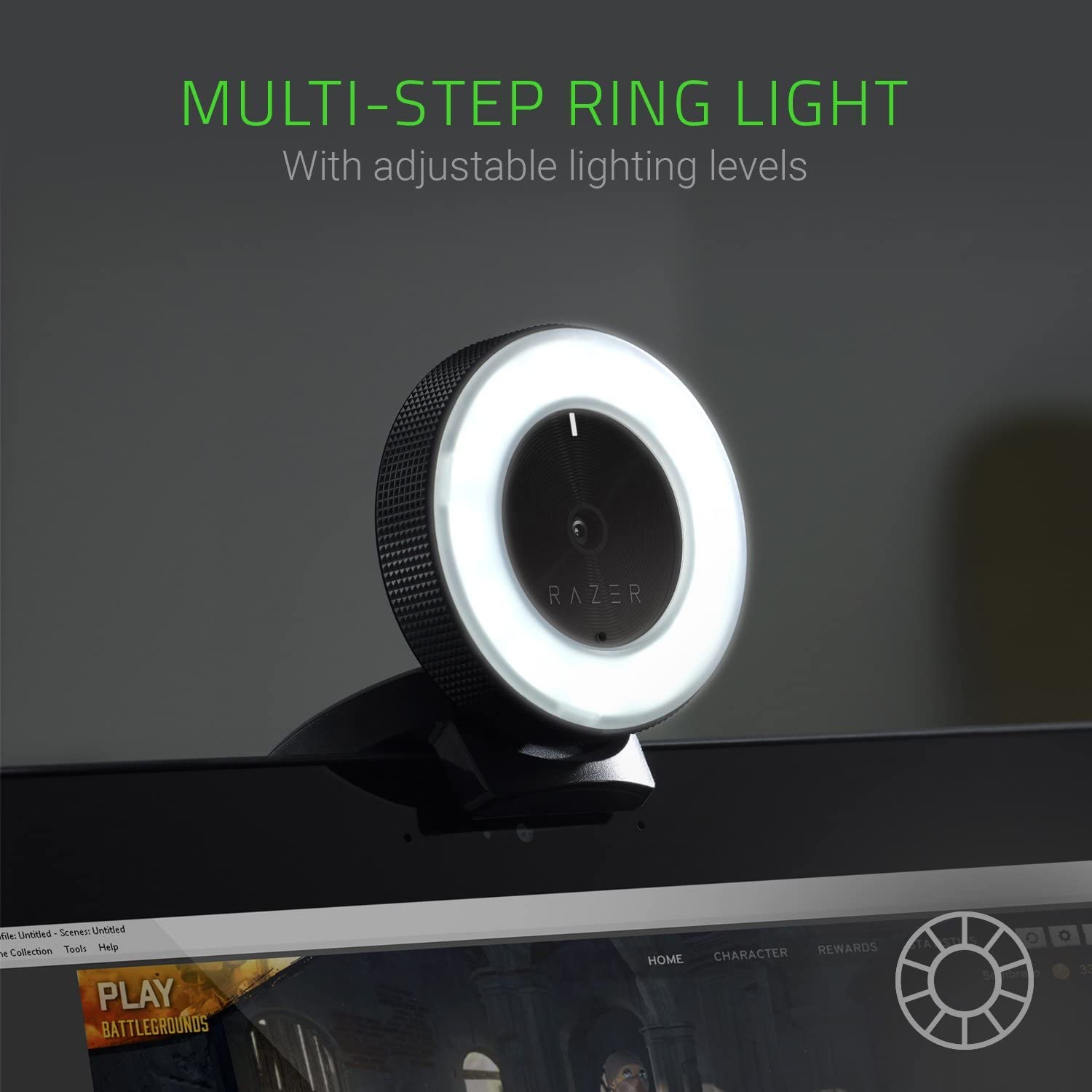 RAZER KIYO - DESKTOP CAMERA FOR STREAMING WITH ILLUMINATION RZ19-02320100-R3M1