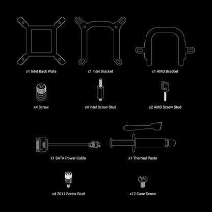 ANT ESPORTS ICE GLOW 360MM AIO LIQUID COOLER ARGB WHITE