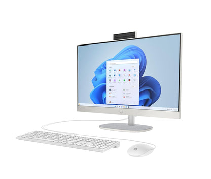 HP ALL-IN-ONE 24,13TH GEN INTEL CORE I7-1355U,23.8INCH(60.5 CM),FHD,ANTI-GLARE,16 GB DDR4,512GB SSD, 710 WHITE WIRELESS KEYBOARD AND MOUSE COMBO,WINDOWS 11,SHELL WHITE, 5.53KG,24-CR0037IN