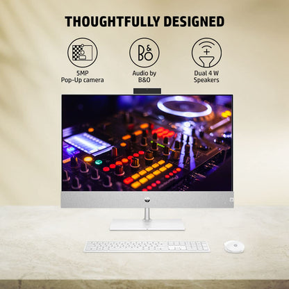 HP PAVILION AIO PC,INTEL CORE I7 13700T,27 INCH FHD 3 SIDED MICRO-EDGE DISPLAY/16GB RAM/1TB SSD/WIN 11/MSO/INTEL UHD GRAPHICS 770 GRAPHICS/WIRELESS KEYBOARD & MOUSE/8.3 KGS 27-CA2113IN-WINDOWS 11 S