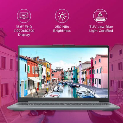 Lenovo IdeaPad Slim 3 Ryzen 7 5825U 15.6" (39.6cm) FHD Thin and Light Laptop (16GB RAM/512GB SSD/Integrated AMD Radeon Graphics/Windows 11/Office Home 2024/Grey/1.6Kg), 82XM0114IN