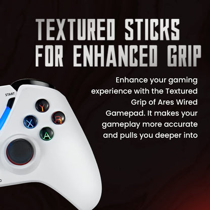 COSMIC BYTE ARES WIRED (WHITE) GAMEPAD