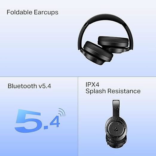 Boat Rockerz 512 ANC Bluetooth Wireless Headphone with Mic (Cosmic Black)