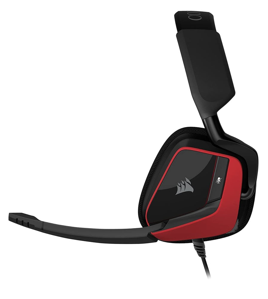 CORSAIR Void Pro USB 7.1 Surround Gaming Headphone With Mic (Black / Red) ( Pc/Mobile/Mac/Xbox )