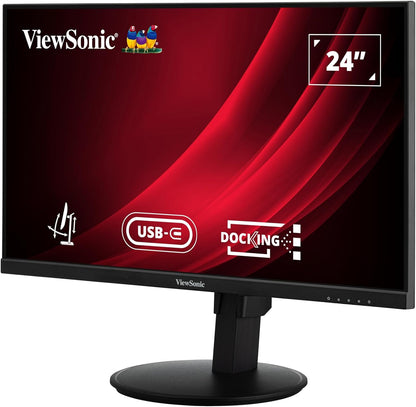 ViewSonic VG2409U-2 24 FHD 100Hz Docking Monitor with USB-C Hub Monitor