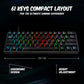 COSMIC BYTE CB-GK-32 Themis 60% Mechanical Wired Gaming Keyboard ( Black ) ( Red Switch )