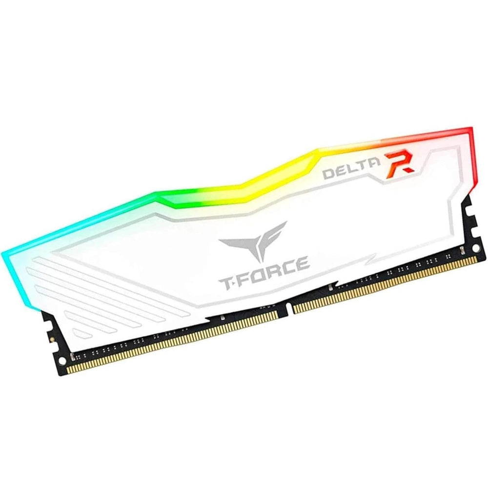 TEAMGROUP T-Force Delta RGB 16GB ( 16GB x 1 ) 3200MHz DDR4 RAM ( White ) ( CL16 ) - Mehta Brothers Shop