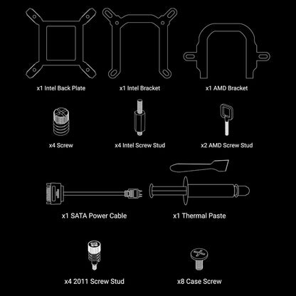 ANT ESPORTS ICE GLOW 240MM AIO LIQUID COOLER ARGB WHITE