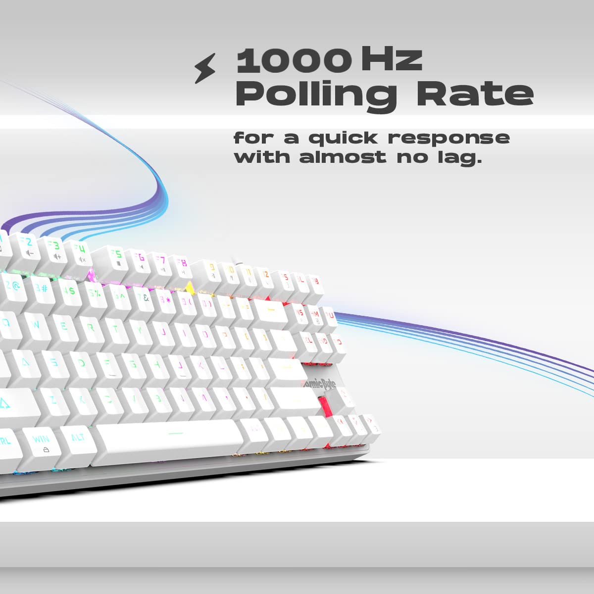 COSMIC BYTE CB-GK-37 FIREFLY (WHITE) GAMING KEYBOARD RGB RED SWITCH WHITE