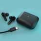 PHILIPS AUDIO TAT3217BK TRUE WIRELESS EARBUDS WITH 4 MIC ENC FOR CRYSTAL CLEAR CALLING, 26 HR PLAYTIME, IPX5 WATER RESISTANCE | APP SUPPORT, 10MM NEODYMIUM DRIVERS FOR RICH SOUND & PUNCHY BASS (BLACK)