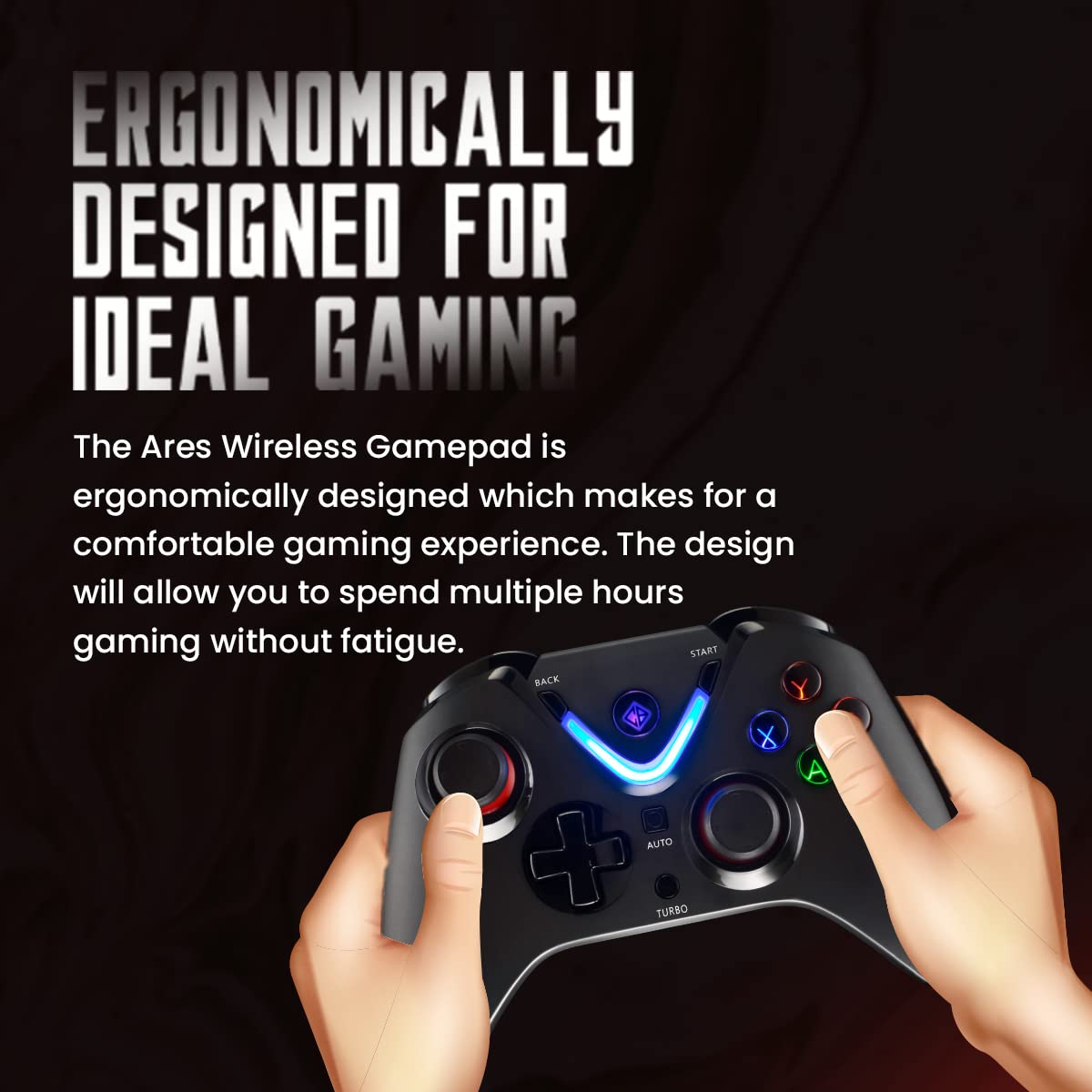 COSMIC BYTE ARES WIRELESS (BLACK) GAMEPAD