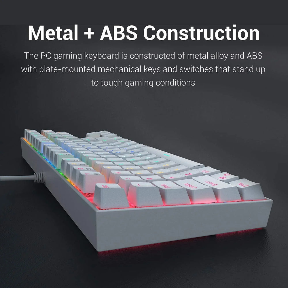 REDRAGON Kumara K552 Tenkeyless Wired Gaming Keyboard ( White ) ( Red Switch )