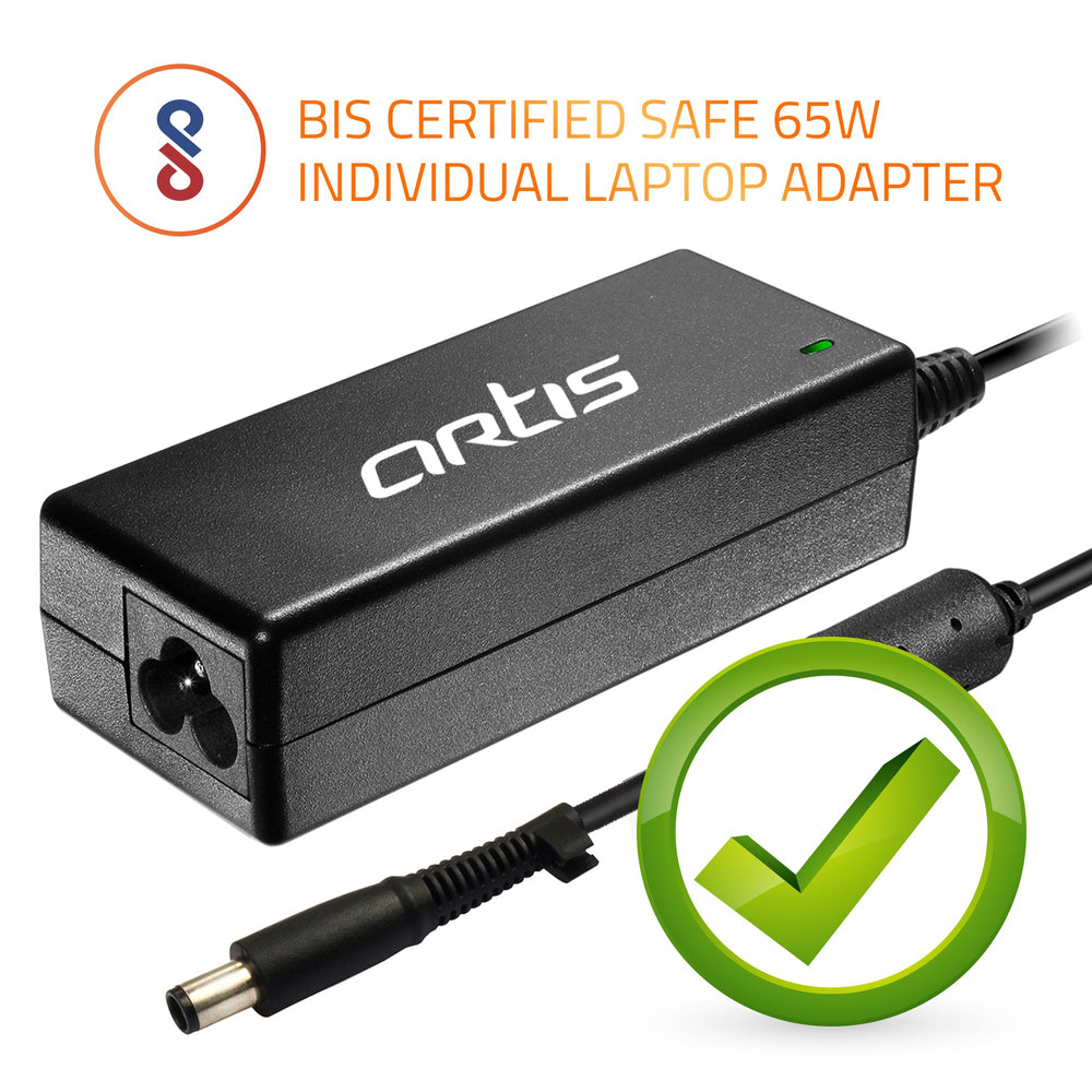 AR0505 65 Watt Laptop Charger Adapter Compatible with HP Laptops (18.5V/3.5A , Pin : 7.4 x 5.0mm)