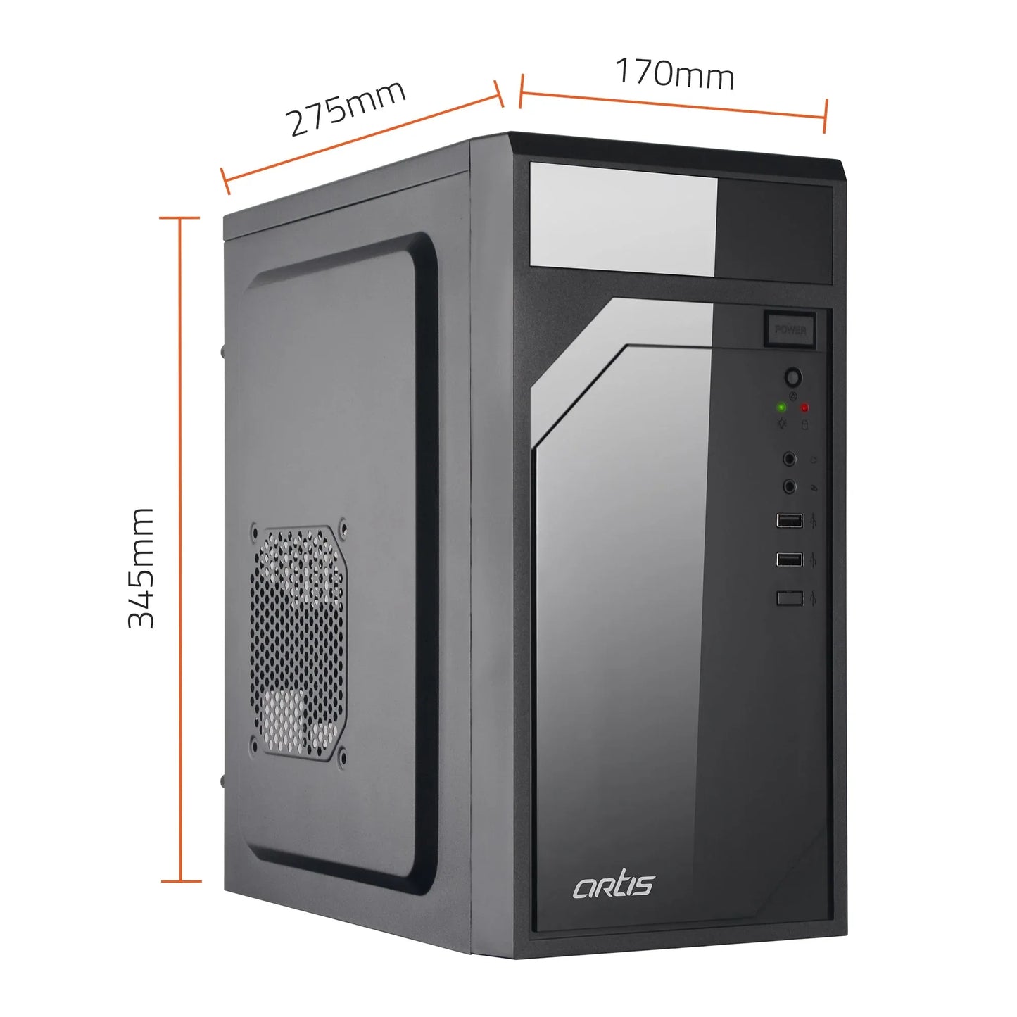 2620 2.0 C Computer Cabinet Support Micro ATX Motherboard, 1 x 80mm Fan with 400W power Supply