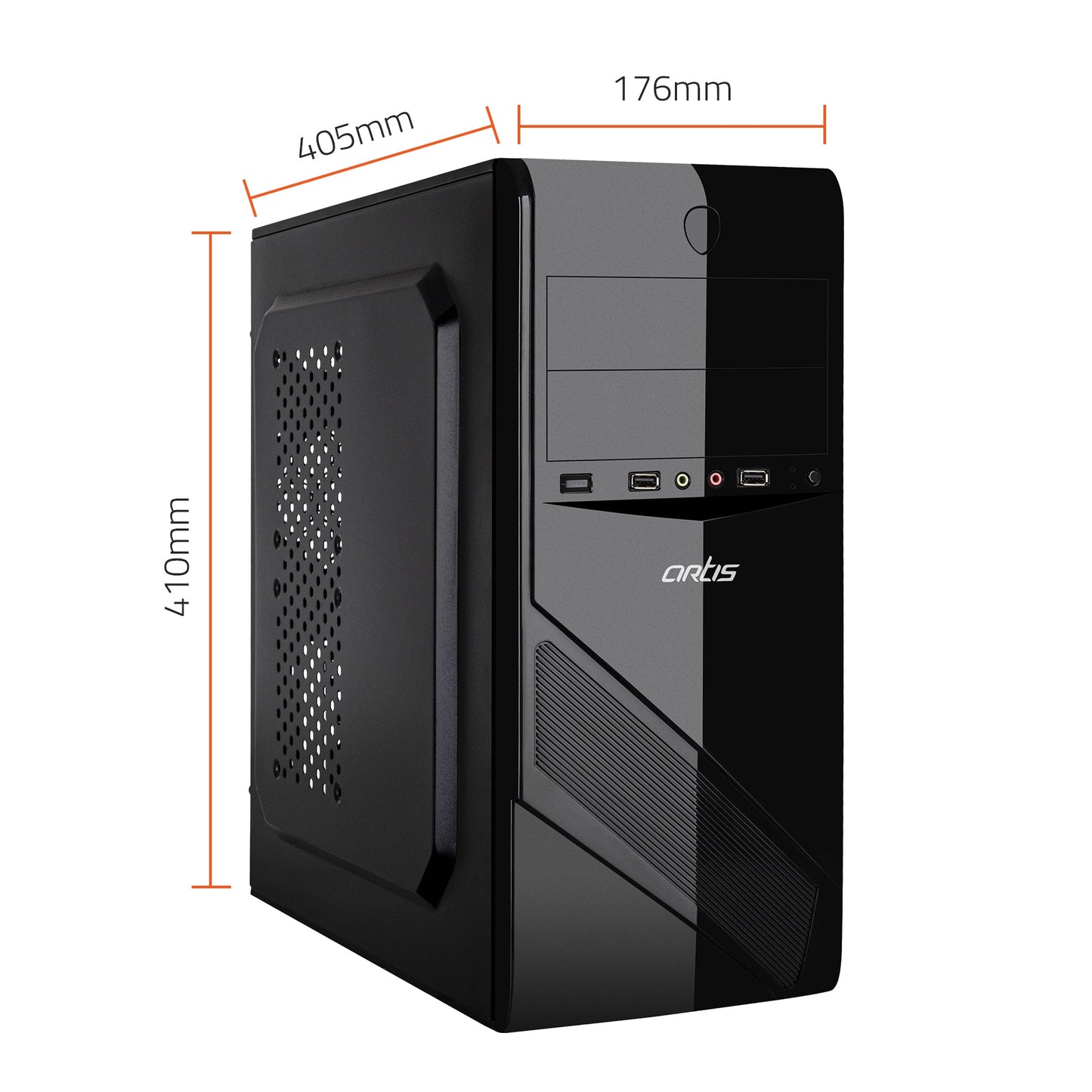 Bliss 3.0 Computer Cabinet Support Full ATX/ Micro ATX Motherboard,1 x 80mm Fan with 400W Power Supply