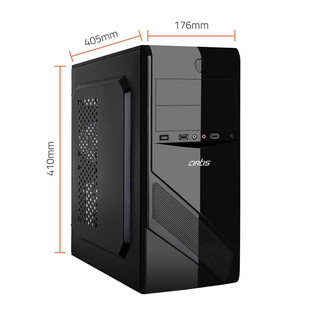 Bliss 3.0 Computer Cabinet Support Full ATX/ Micro ATX Motherboard,1 x 80mm Fan with 400W Power Supply