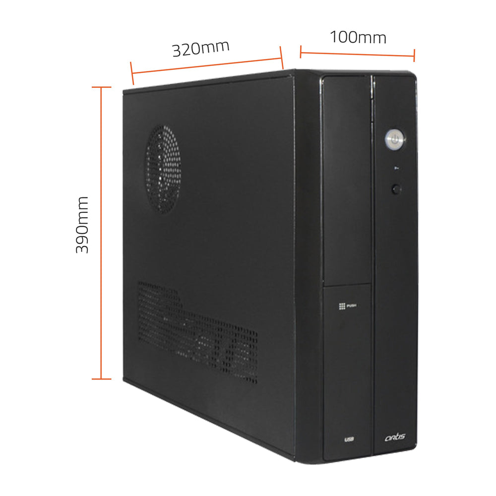 Joy 3.0 Slim Computer Cabinet Support Micro ATX /Mini ATX Motherboard ,1 x 80mm Fan with VIP 250 Watt Power Supply