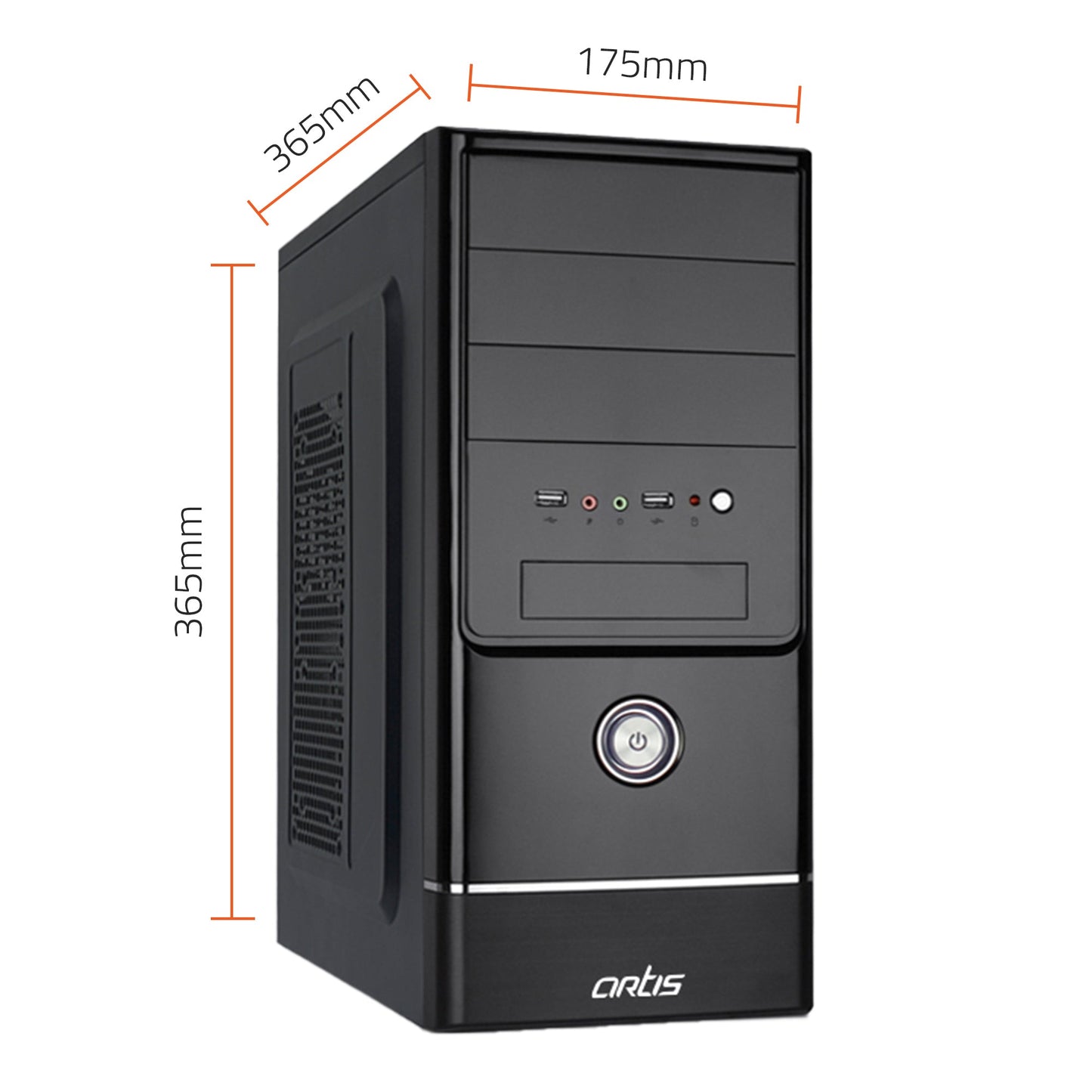 Spirit 2.0 Computer Cabinet Support Micro ATX Motherboard, 1 x 80mm Fan with 400W Power Supply