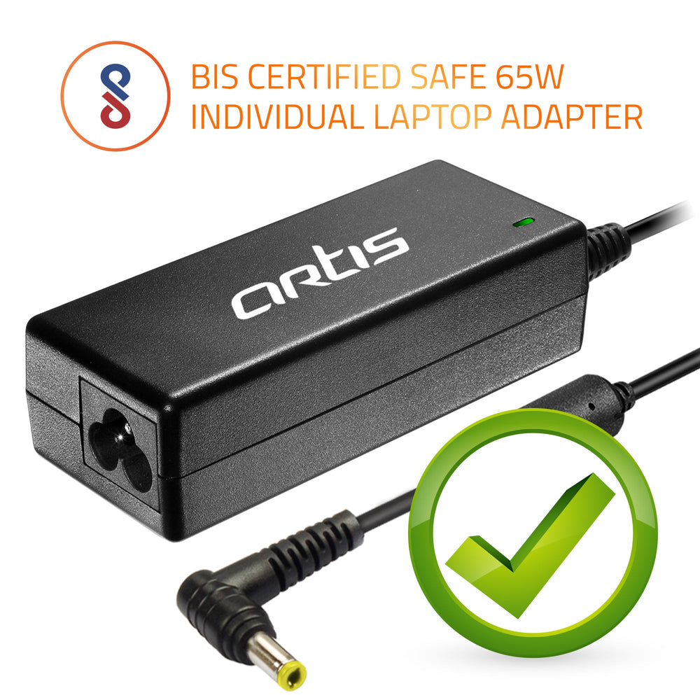 AR0504 65 Watt Laptop Charger Adapter Compatible with Lenovo Laptops (20V/3.25A ,Pin : 5.5 x 2.5 mm)