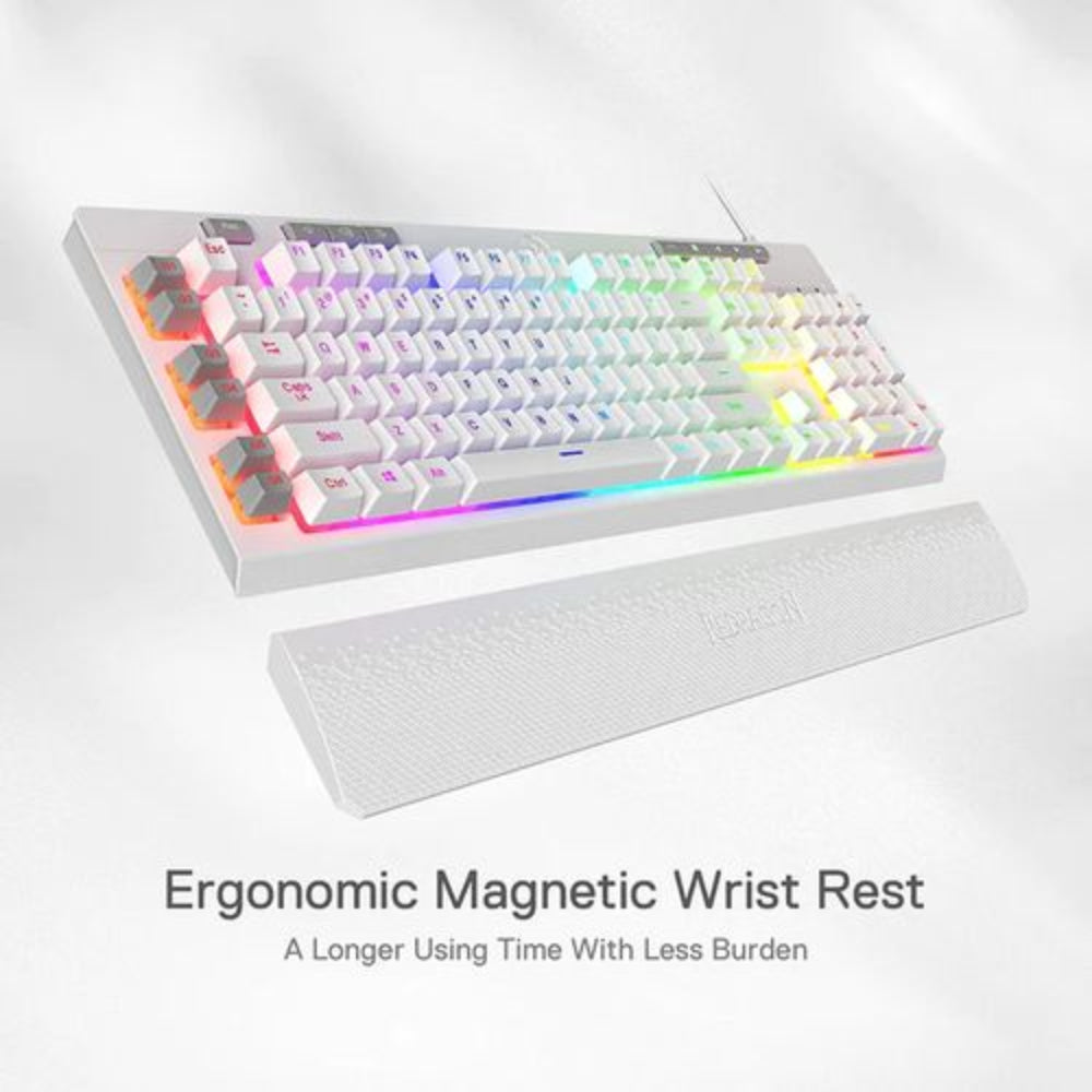 REDRAGON Shiva K512 Full Size Membrane Wired Gaming Keyboard ( White )
