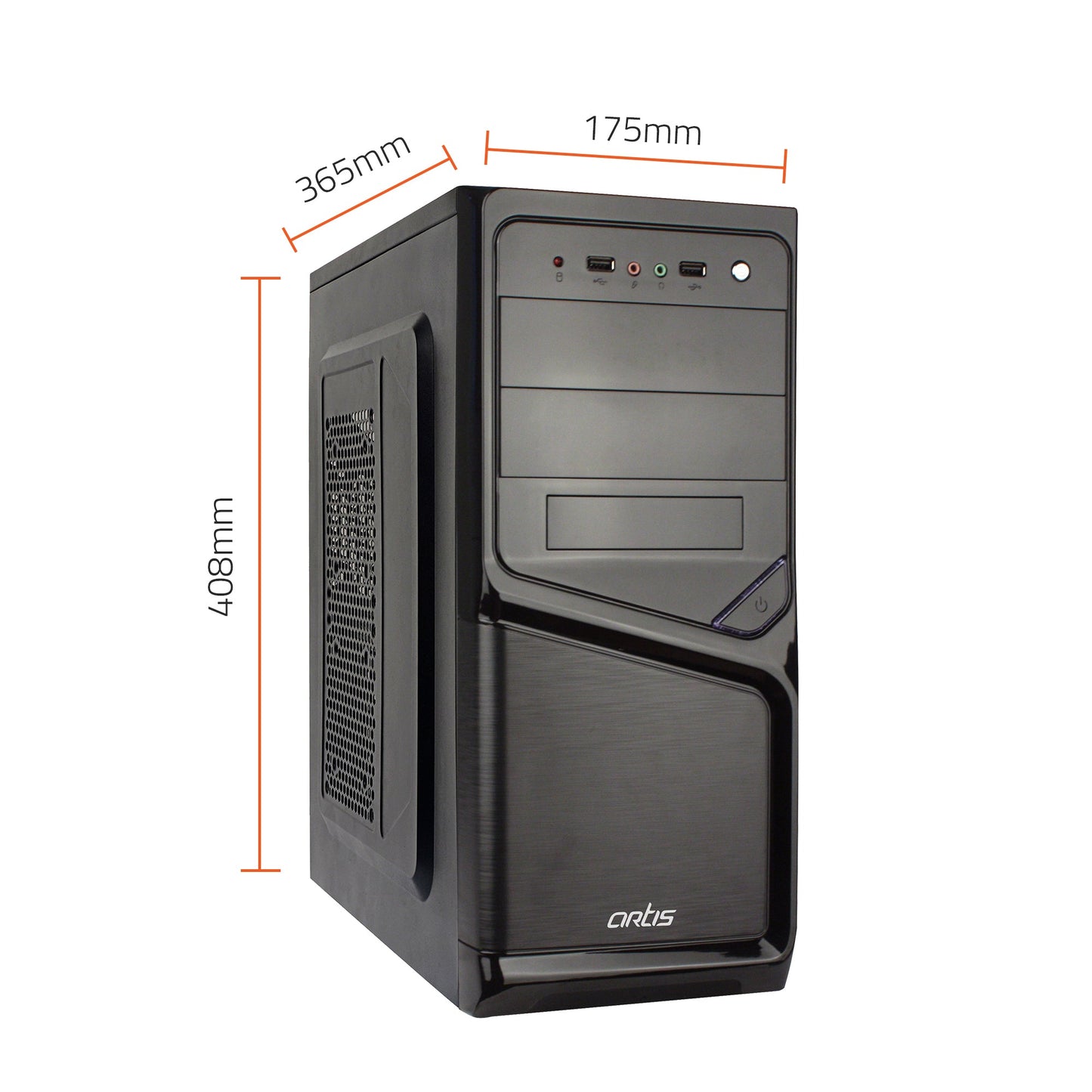 ZEAL 3.0 Computer Cabinet Support Full ATX/ Micro ATX Motherboard,1 x 80mm Fan with  400W Power Supply