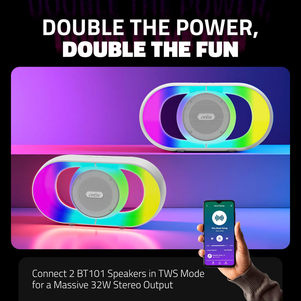 BT101 wireless Bluetooth Speaker with USB input, TF card Input and Hands Free calling (16W RMS Output)