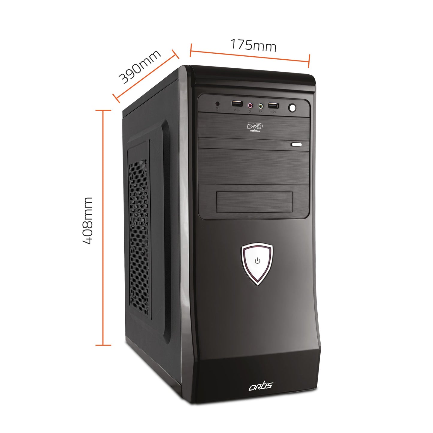 507 3.0 Computer Cabinet Support Full ATX/ Micro ATX Motherboard,1 x 80mm Fan with 400W Power Supply