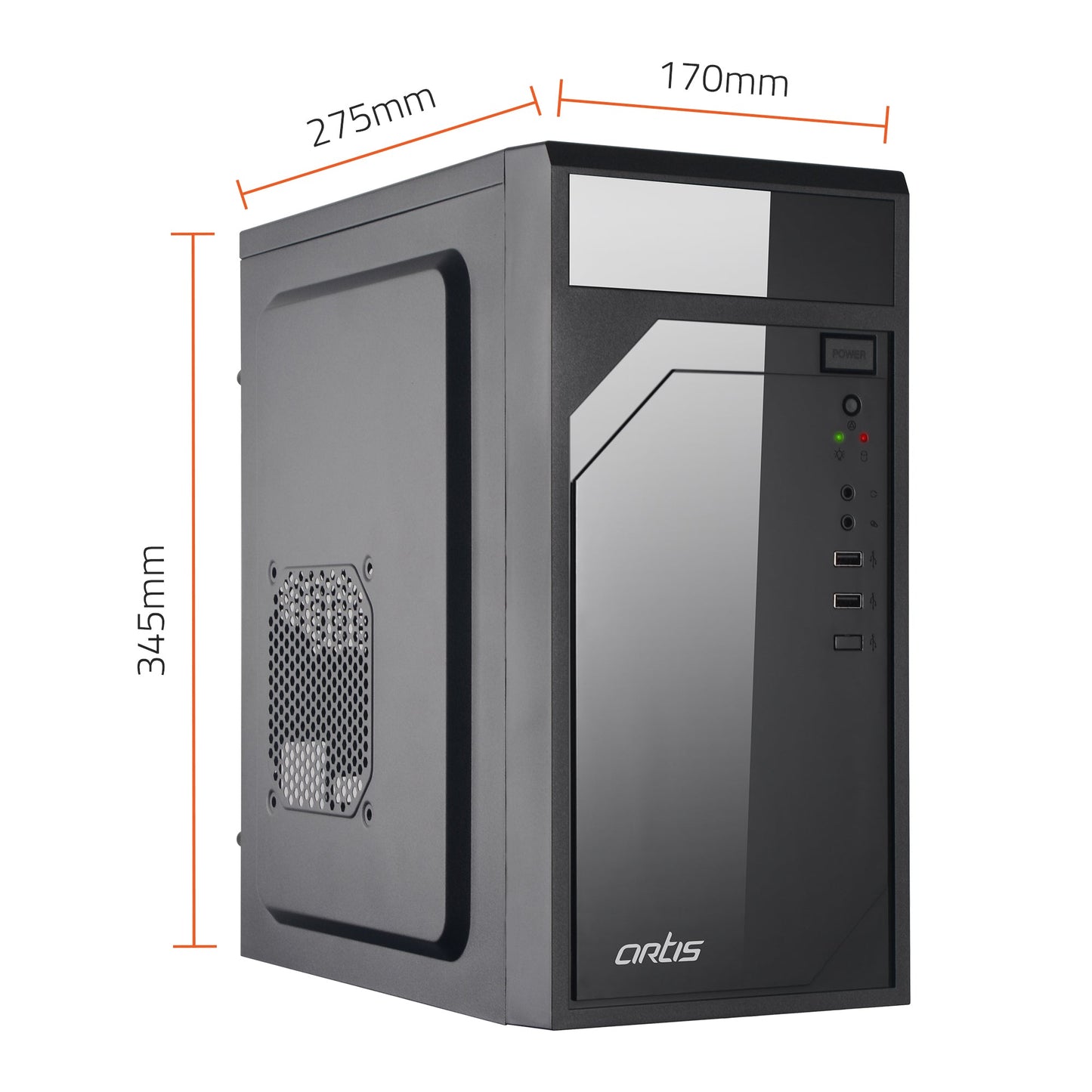 2620 3.0 C Computer Cabinet Support Micro ATX Motherboard, 1 x 80mm Fan with 400W power Supply