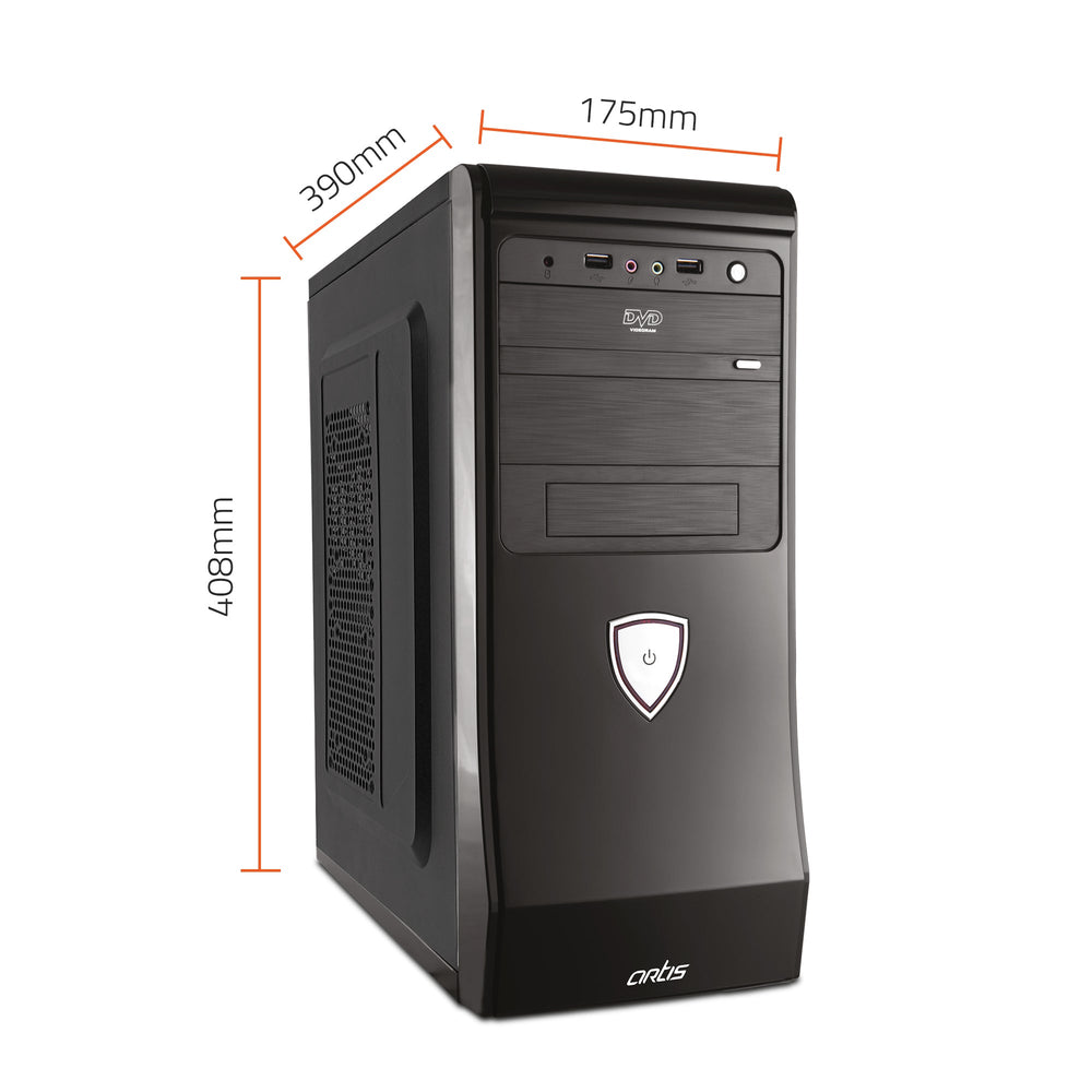 507 2.0 Computer Cabinet Support Full ATX/ Micro ATX Motherboard, 1 x 80mm Fan with 400W Power Supply